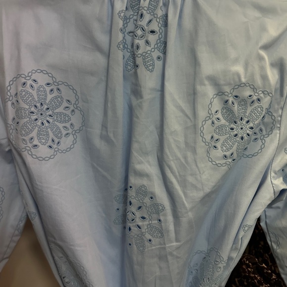 Zara Light Blue Embroidered Dress - Picture 6 of 6